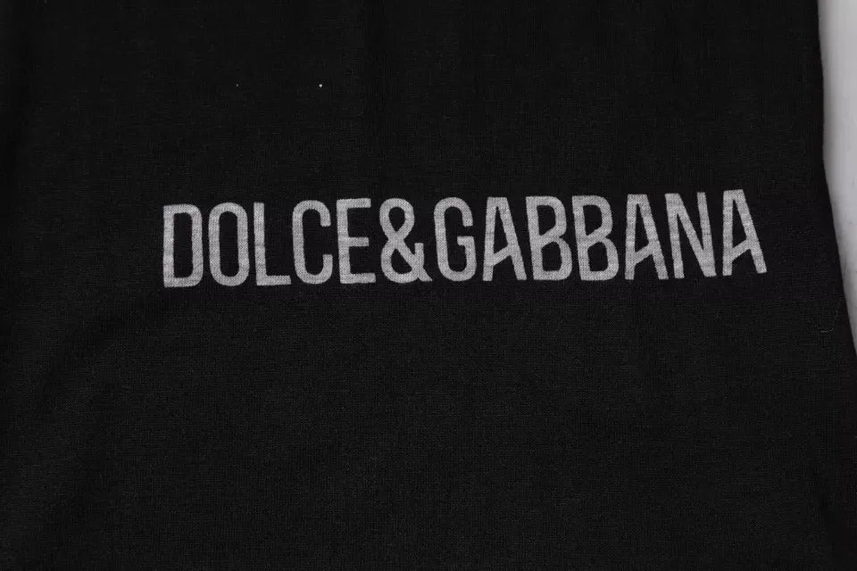 Dolce & Gabbana Black Logo Cotton Crew Neck Men Tee T-shirt - Zeiniez