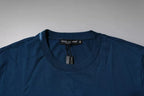 Dolce & Gabbana Blue Crown Bee Cotton Men Crew Neck T-shirt - Zeiniez