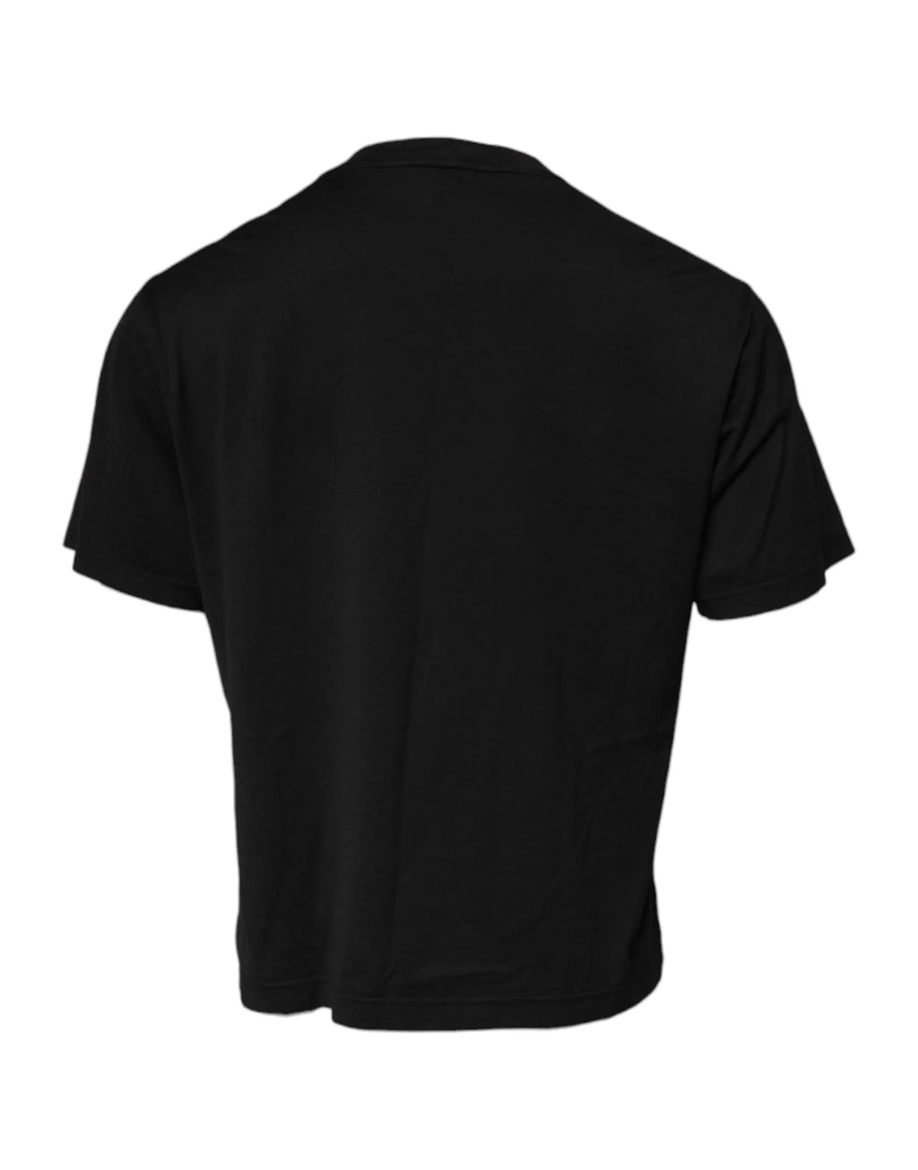 Dolce & Gabbana Black DG Logo Cotton Crew Neck T-shirt - Zeiniez