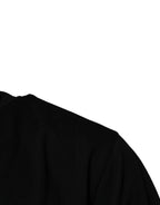 Dolce & Gabbana Black Amore Leopard Cotton Crew Neck T-shirt - Zeiniez