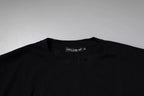 Dolce & Gabbana Black Amore Leopard Cotton Crew Neck T-shirt - Zeiniez