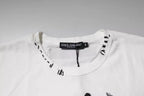 Dolce & Gabbana White Graphic Print Cotton Crew Neck T-shirt - Zeiniez