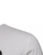 Dolce & Gabbana White Graphic Print Cotton Crew Neck T-shirt - Zeiniez