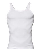 Dolce & Gabbana Ivory Cotton Sleeveless Round Neck Tank T-shirt - Zeiniez