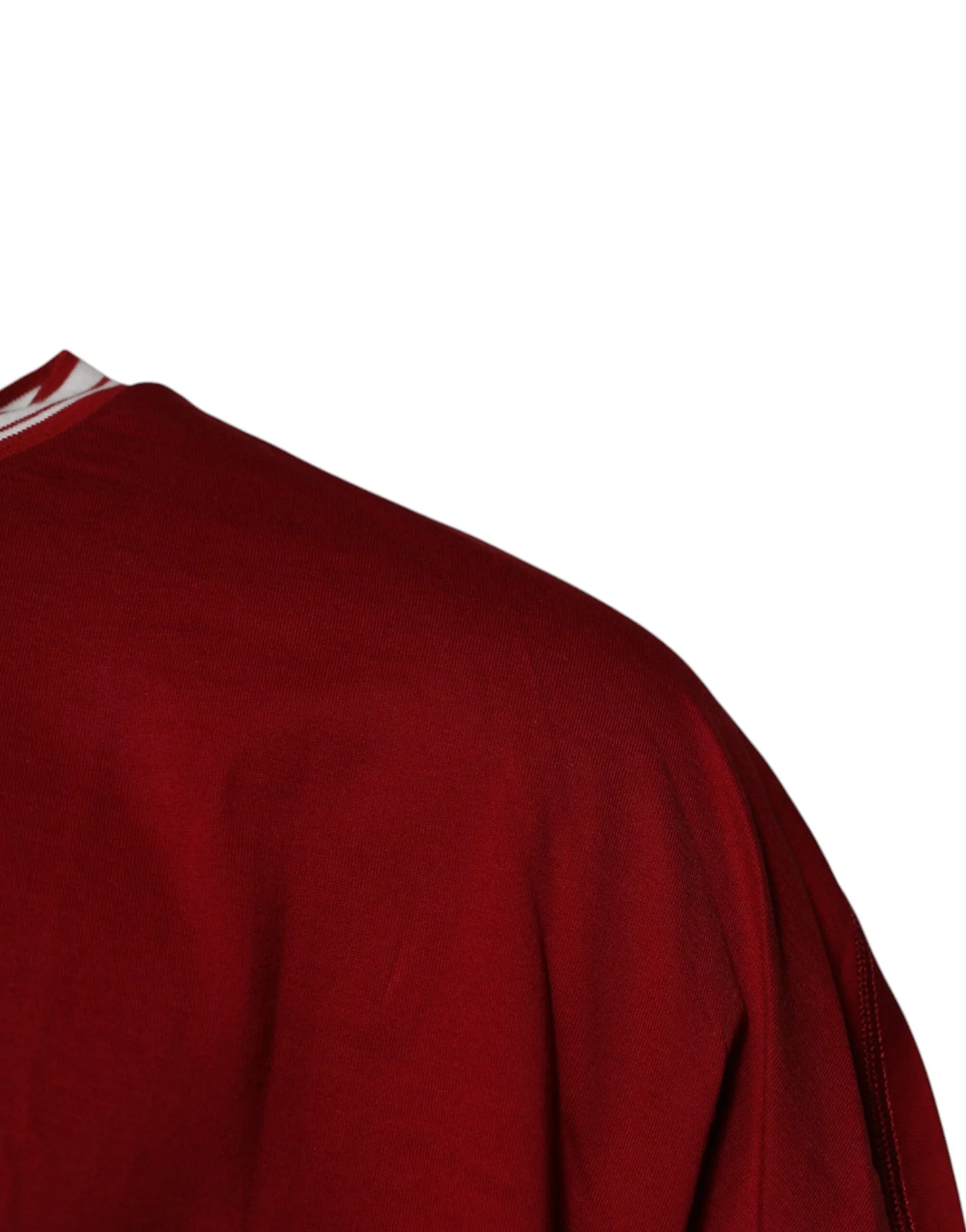 Dolce & Gabbana Red Logo Crown Cotton Crew Neck T-shirt - Zeiniez