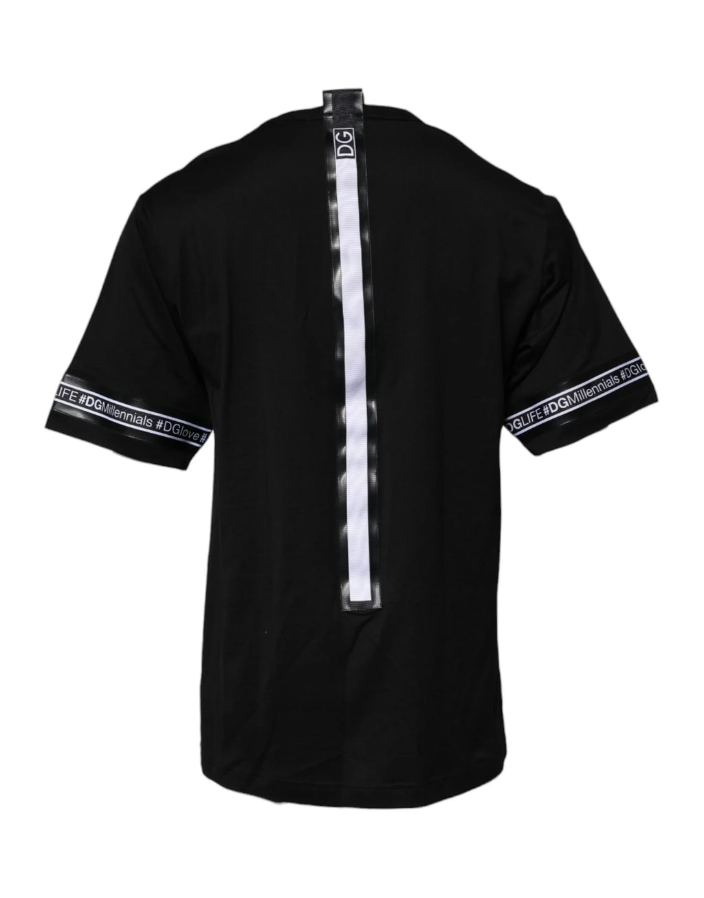 Dolce & Gabbana Black #DGMILLENNIALS Cotton Crew Neck T-shirt - Zeiniez