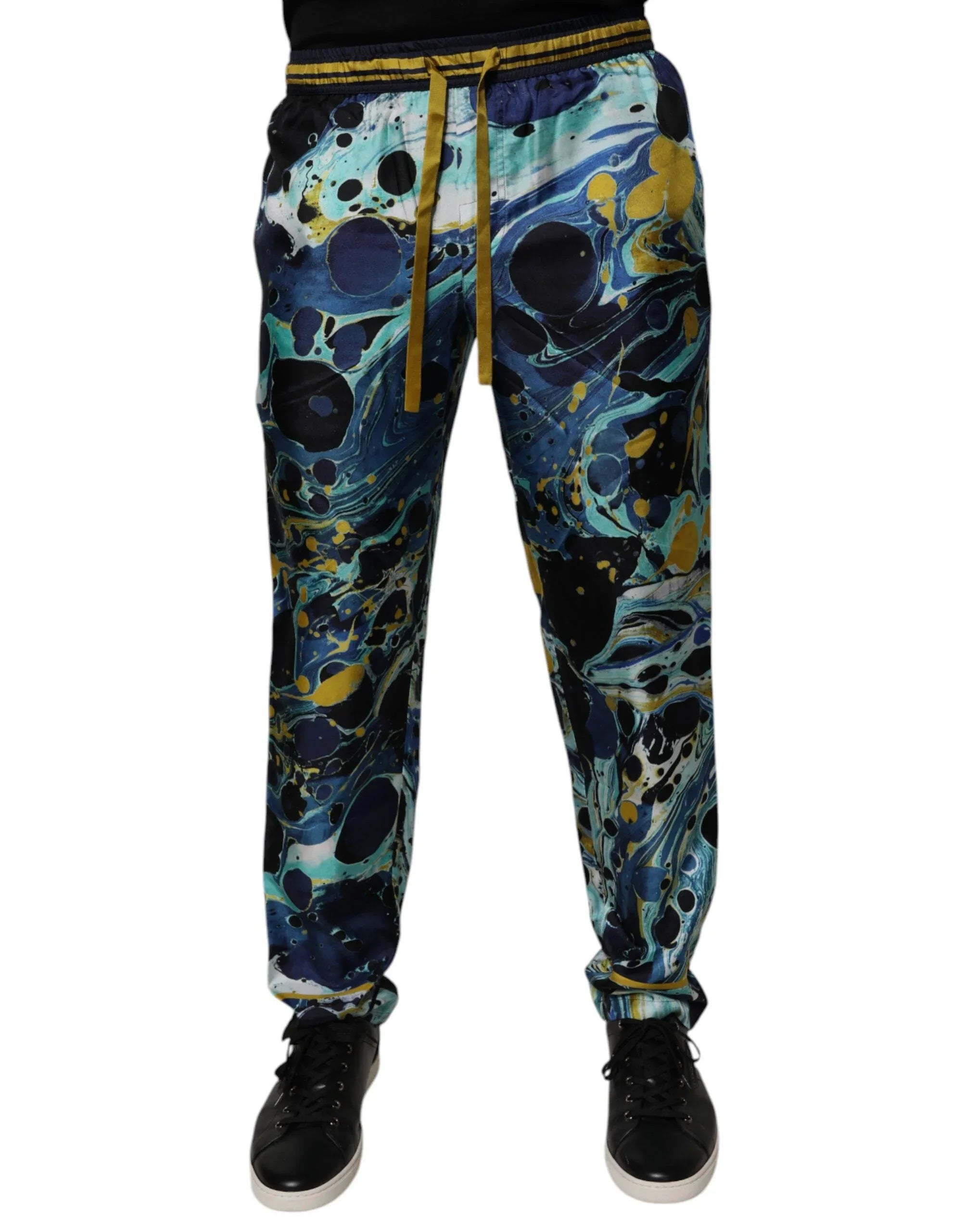 Dolce & Gabbana Multicolor Marble Print Jogger Sweatpants Pants - Zeiniez