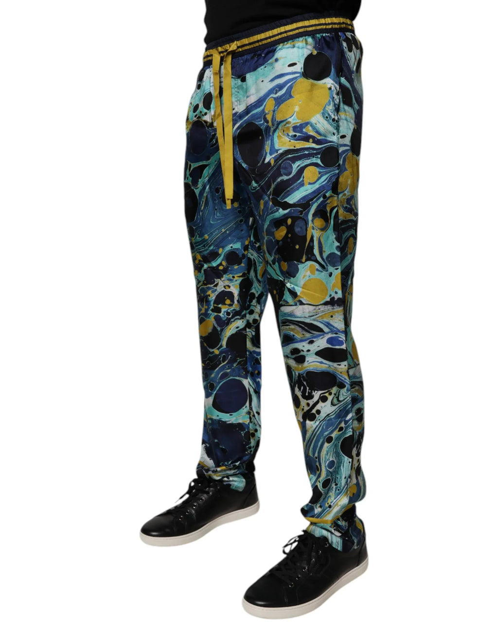 Dolce & Gabbana Multicolor Marble Print Jogger Sweatpants Pants - Zeiniez
