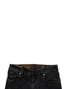 Dolce & Gabbana Black Tattered Cotton Skinny Men Denim Jeans - Zeiniez