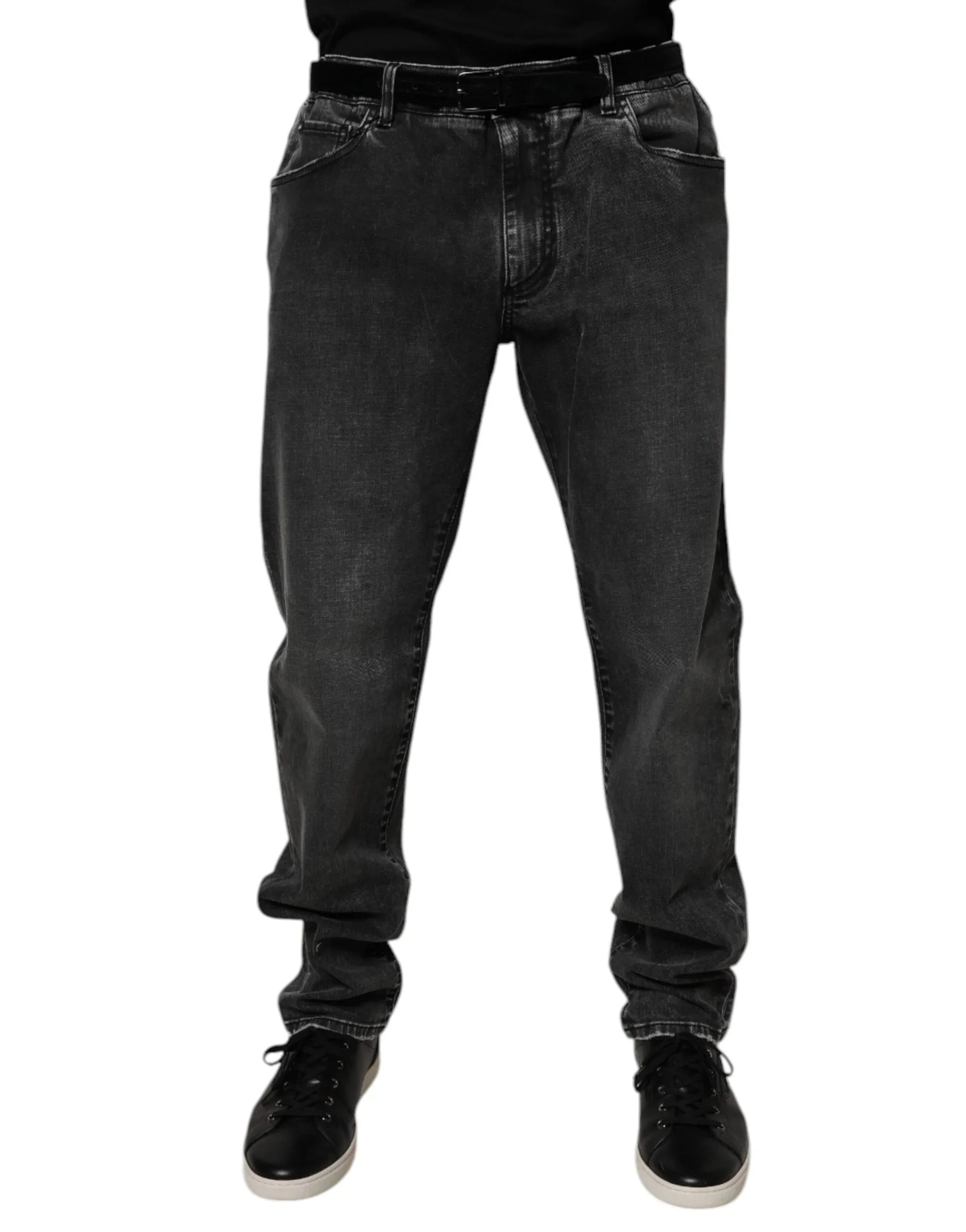 Dolce & Gabbana Black Cotton Stretch Skinny Men Denim Jeans - Zeiniez