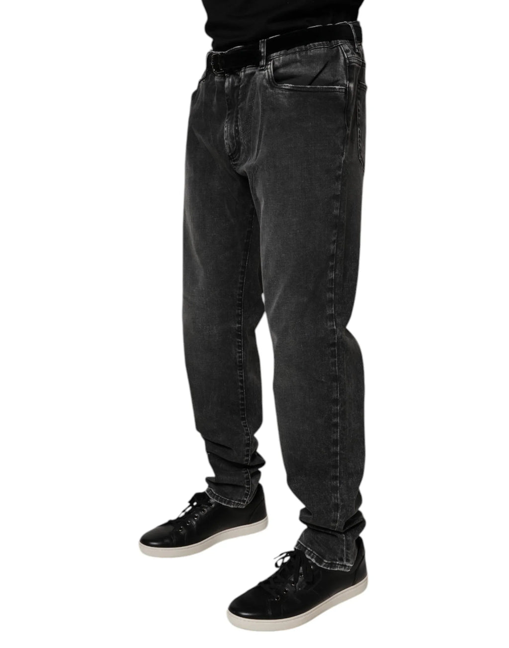 Dolce & Gabbana Black Cotton Stretch Skinny Men Denim Jeans - Zeiniez