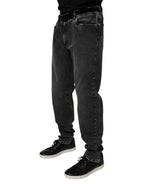 Dolce & Gabbana Black Cotton Stretch Skinny Men Denim Jeans - Zeiniez
