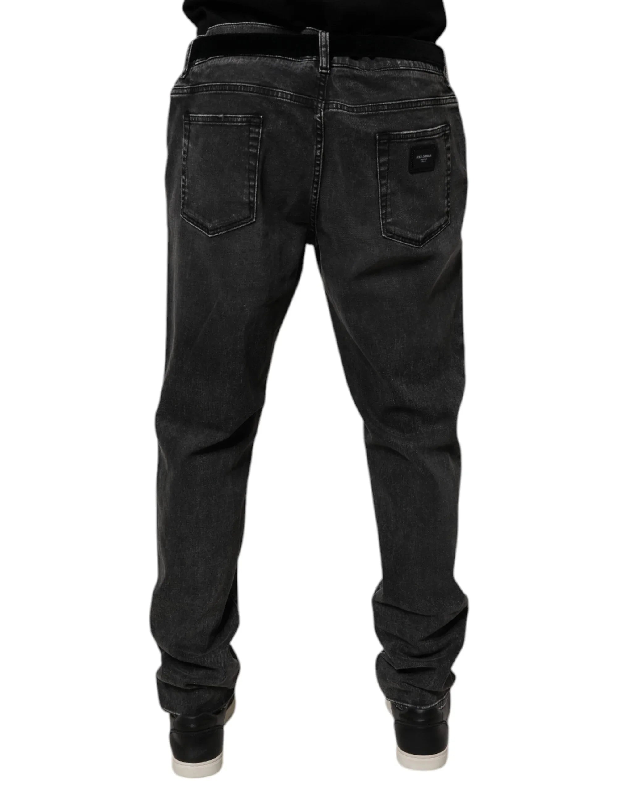Dolce & Gabbana Black Cotton Stretch Skinny Men Denim Jeans - Zeiniez