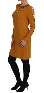 Dolce & Gabbana Brown Mini Crystal Embellished Dress - Zeiniez