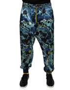 Dolce & Gabbana Multicolor Marble Print Jogger Men Sweatpants Pants - Zeiniez