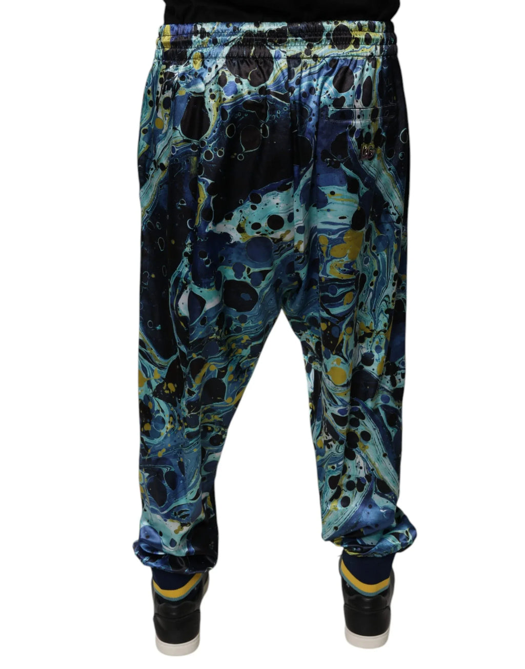 Dolce & Gabbana Multicolor Marble Print Jogger Men Sweatpants Pants - Zeiniez