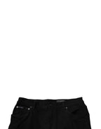 Dolce & Gabbana Black Tattered Cotton Skinny Men Denim Jeans - Zeiniez