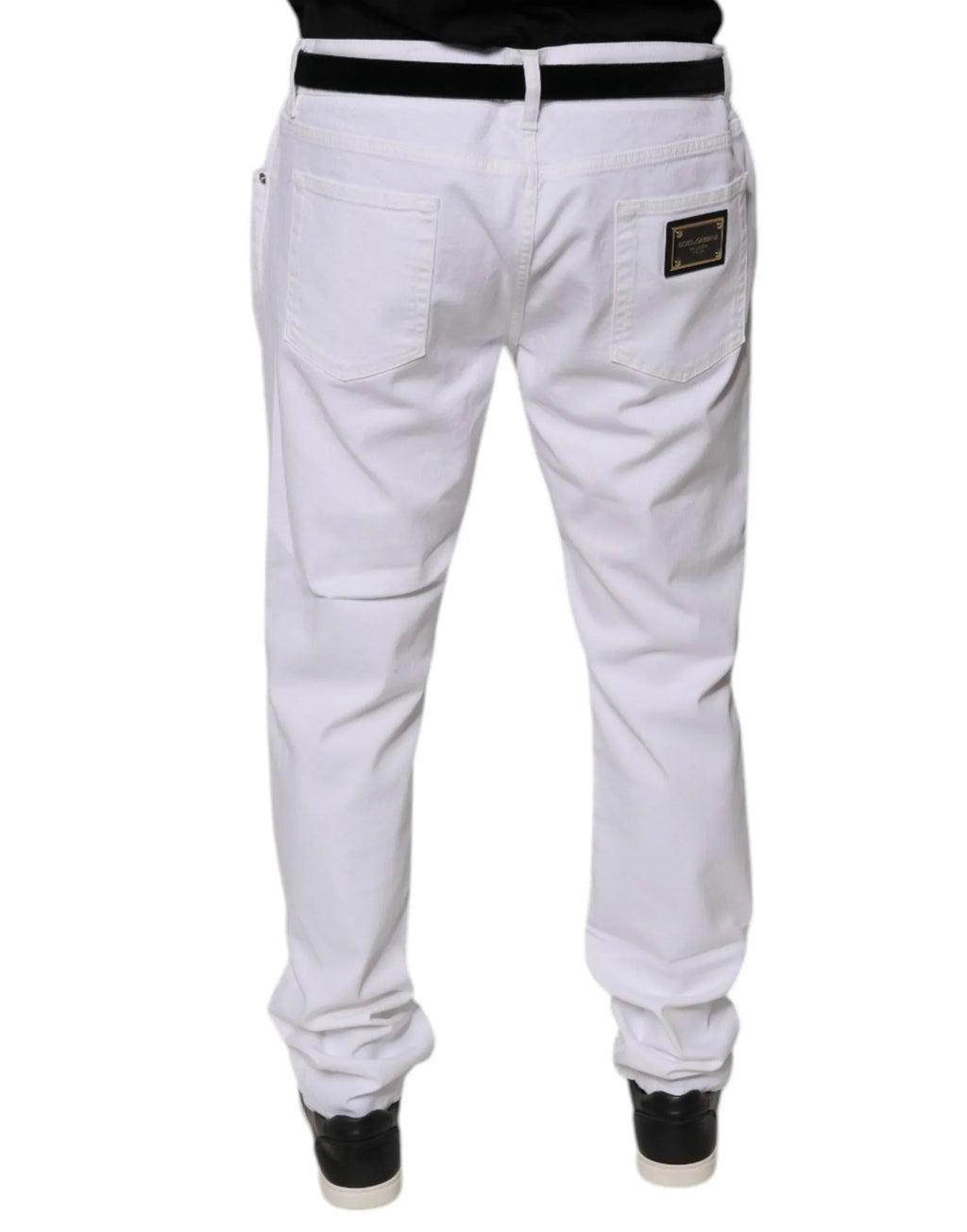 Dolce & Gabbana White Cotton Stretch Skinny Men Denim Jeans - Zeiniez