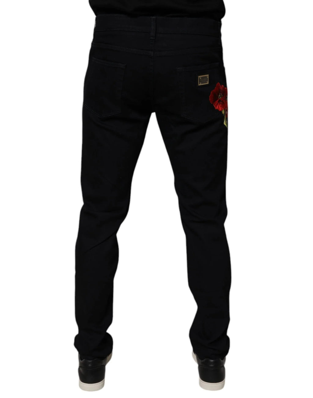 Dolce & Gabbana Black Cotton Stretch Slim Fit Men Denim Jeans - Zeiniez