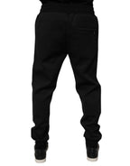 Dolce & Gabbana Black Polyester Men Jogger Sweatpants Pants - Zeiniez