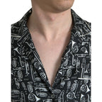Dolce & Gabbana Black Silk Shortsleeve Shirt