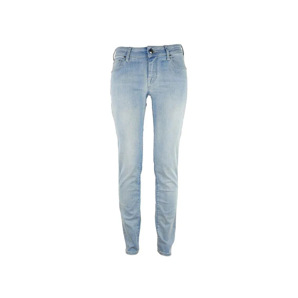 Jacob Cohen Blue Cotton Straight-Leg Jeans - Zeiniez