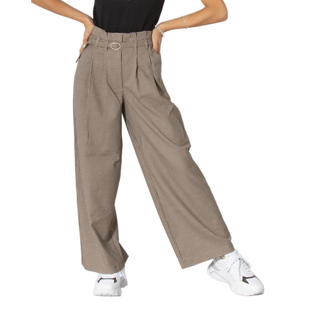 Only Beige Elastane Casual Pants - Zeiniez