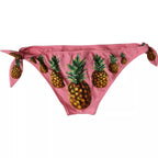 Dolce & Gabbana Pink Pineapple Swimsuit Bikini Bottom Swimwear - Zeiniez