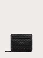 Valentino Garavani Black Nappa Leather Medium Rockstudt Spike Bag - Zeiniez