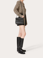 Valentino Garavani Black Nappa Leather Medium Rockstudt Spike Bag - Zeiniez