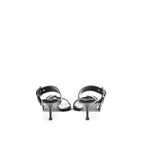 Alexander McQueen Black Leather Stiletto Heel Sandals - Zeiniez