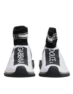 Dolce & Gabbana White Black Sorrento Socks Sneakers Shoes - Zeiniez