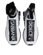 Dolce & Gabbana White Black Sorrento Socks Sneakers Shoes - Zeiniez