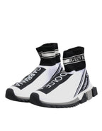 Dolce & Gabbana White Black Sorrento Socks Sneakers Shoes - Zeiniez