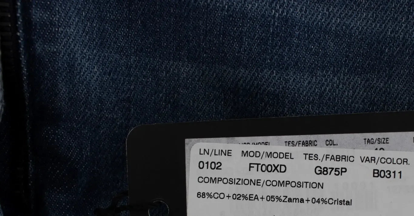 Dolce & Gabbana Crystal Roses Heart Embellished Jeans - Zeiniez