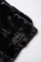 Dolce & Gabbana Black Fur Shawl Neck Wrap Cover Collar Scarf - Zeiniez
