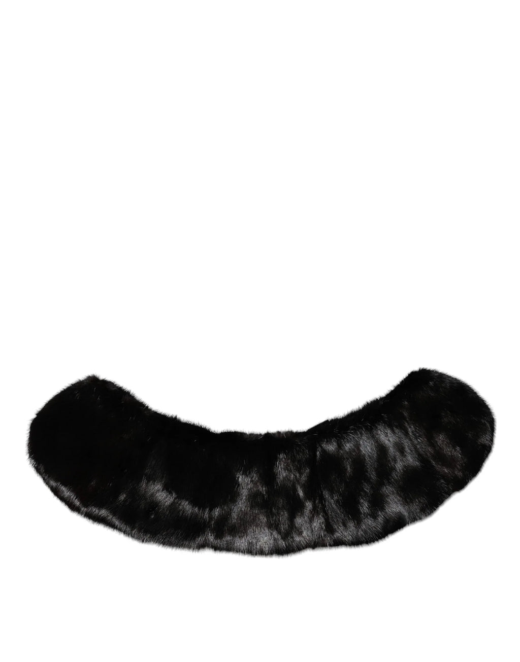 Dolce & Gabbana Black Fur Shawl Neck Wrap Cover Collar Scarf - Zeiniez