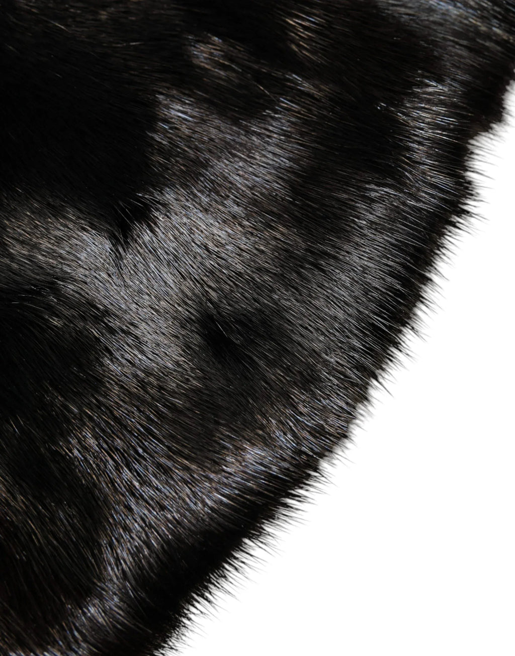 Dolce & Gabbana Black Fur Shawl Neck Wrap Cover Collar Scarf - Zeiniez