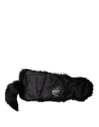 Dolce & Gabbana Black Fox Fur Neck Wrap Warmer Winter Scarf - Zeiniez