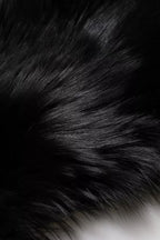 Dolce & Gabbana Black Fox Fur Neck Wrap Warmer Winter Scarf - Zeiniez