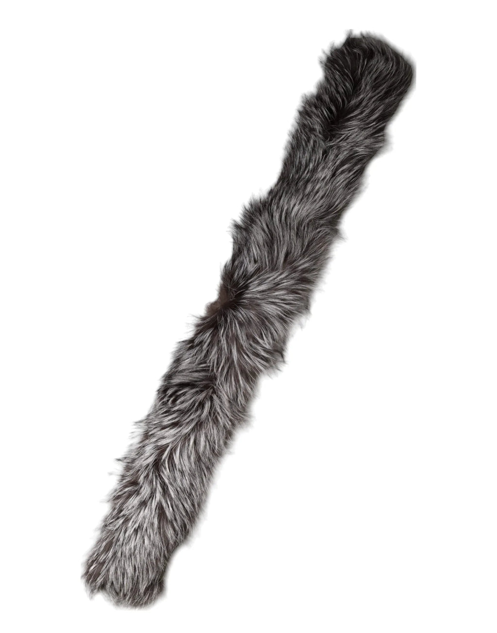 Dolce & Gabbana Gray Fox Fur Neck Wrap Warmer Winter Scarf - Zeiniez