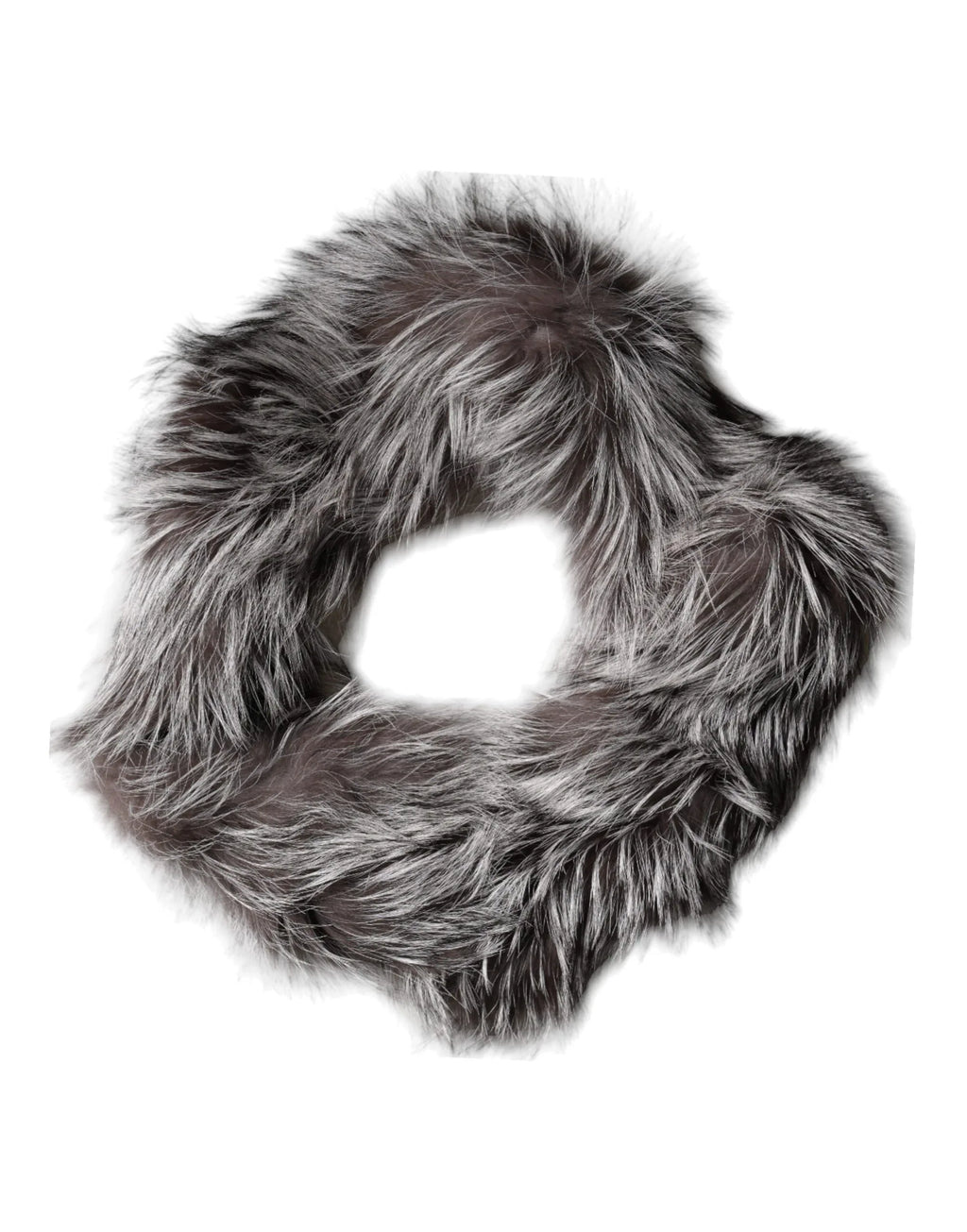 Dolce & Gabbana Gray Fox Fur Neck Wrap Warmer Winter Scarf - Zeiniez