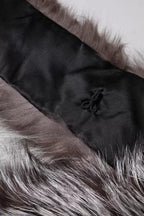 Dolce & Gabbana Gray Fox Fur Neck Wrap Warmer Winter Scarf - Zeiniez