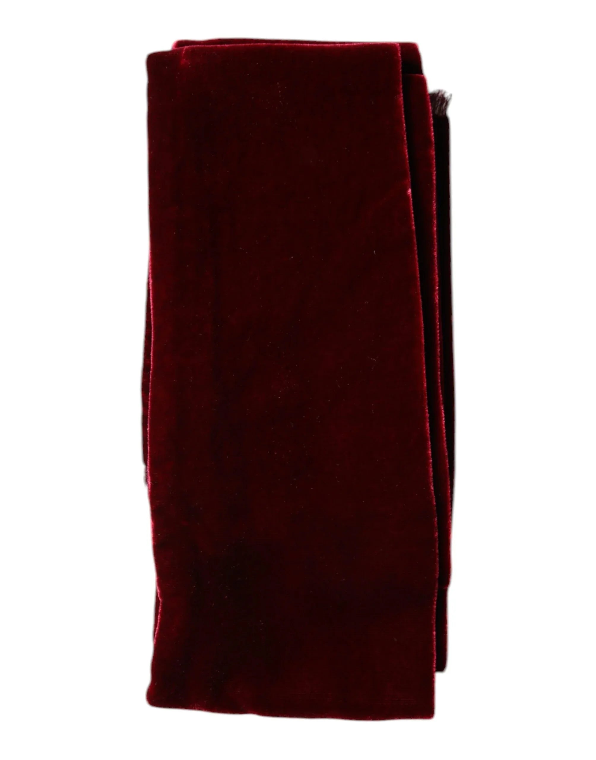 Dolce & Gabbana Bordeaux Cotton Silk Fringe Shawl Wrap Scarf - Zeiniez