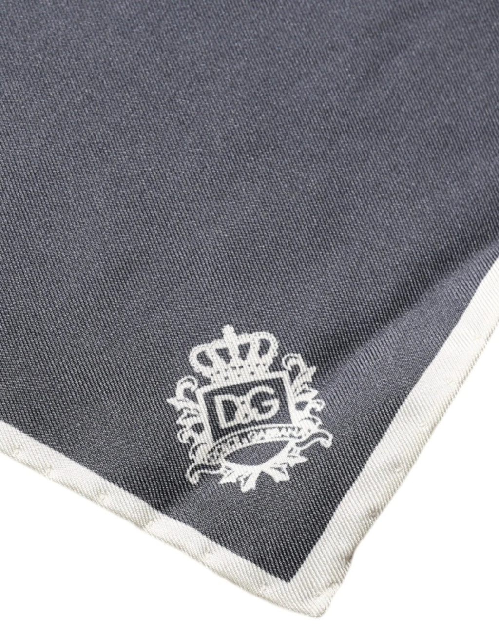 Dolce & Gabbana Gray Crown Logo Square Handkerchief Scarf - Zeiniez