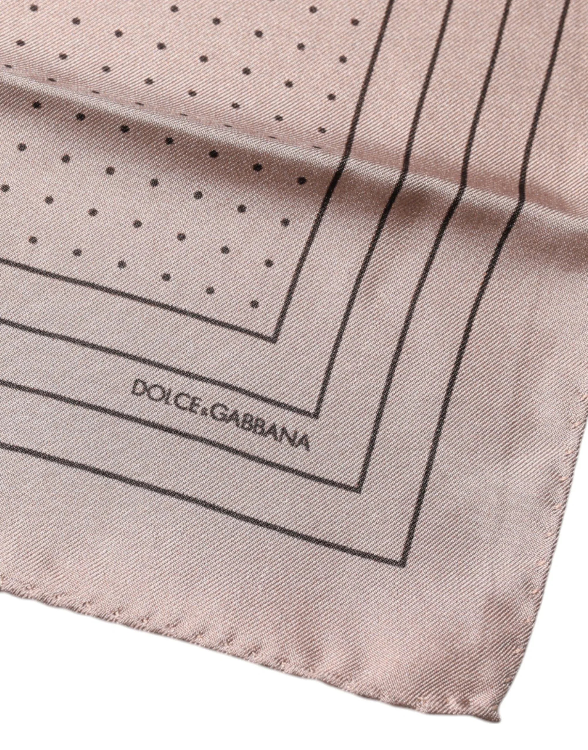 Dolce & Gabbana Pink Polka Dots Square Handkerchief Scarf - Zeiniez