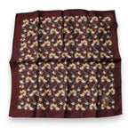 Dolce & Gabbana Maroon Oranges Silk Square Handkerchief Scarf - Zeiniez
