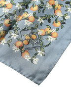 Dolce & Gabbana Gray Oranges Silk Square Handkerchief Scarf - Zeiniez
