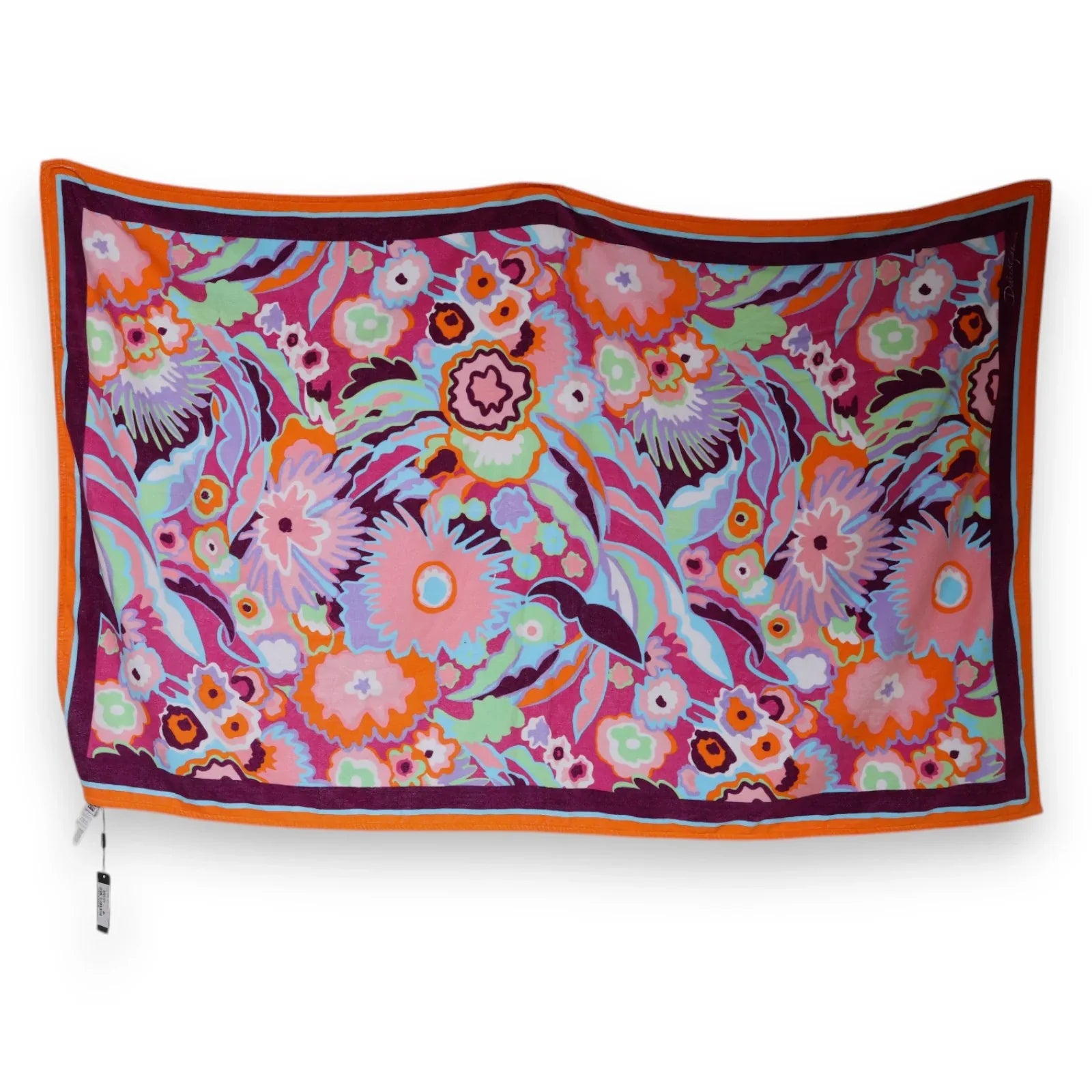 Dolce & Gabbana Multicolor Floral Print Cotton Beach Towel - Zeiniez