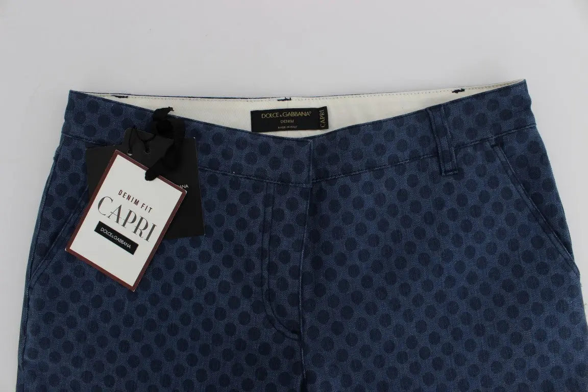Dolce & Gabbana Polka Dotted Stretch Capri Jeans Dolce & Gabbana